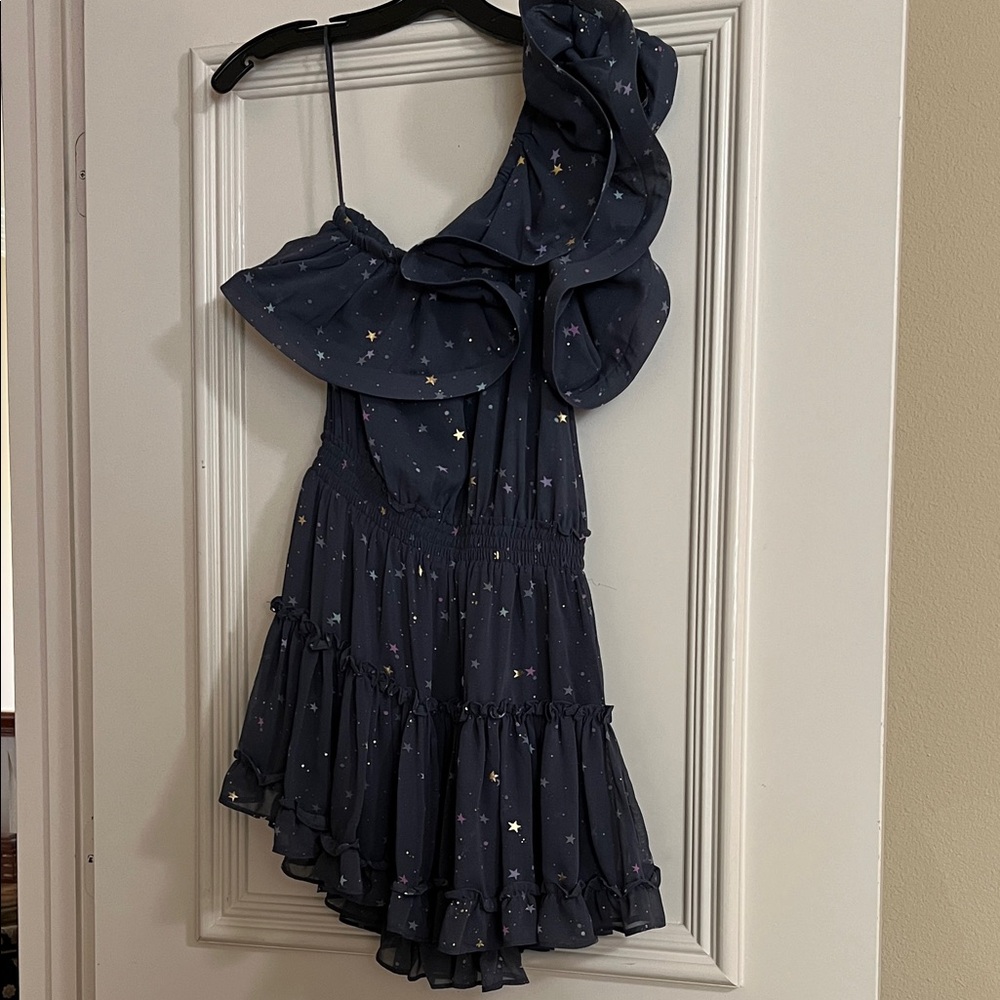 Shop Buddy Love star one shoulder ruffle dress